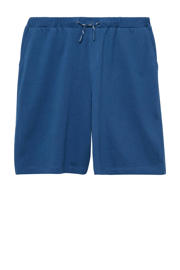 thumbnail: Donkerblauwe jongens s.Oliver sweatshort van katoen met elastische tailleband met koord en effen