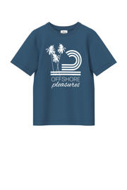 thumbnail: Donkerblauwe jongens s.Oliver T-shirt van katoen met printopdruk, korte mouwen en ronde hals