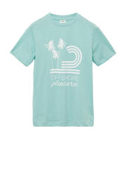 thumbnail: Groene jongens s.Oliver T-shirt van katoen met printopdruk, korte mouwen en ronde hals
