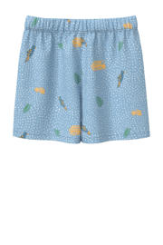 thumbnail: Lichtblauw, geel en groene jongens s.Oliver casual short van katoen met elastische tailleband met koord