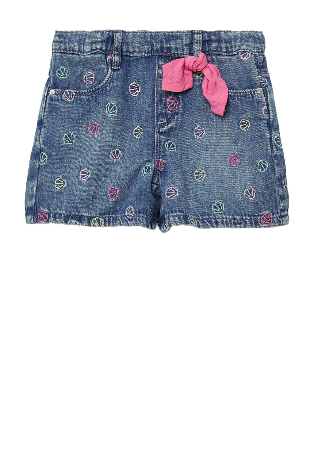 Medium blue denim meisjes s.Oliver short van denim met regular waist en elastische tailleband