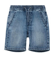 thumbnail: Medium blue denim jongens s.Oliver short van denim met regular waist, elastische tailleband met koord en effen