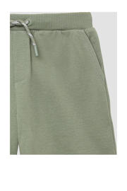thumbnail: Donkergroene jongens s.Oliver sweatshort van katoen met elastische tailleband met koord en effen