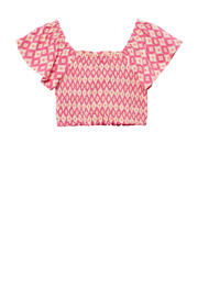 thumbnail: Roze meisjes s.Oliver off shoulder top van katoen met korte mouwen