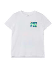thumbnail: Witte jongens s.Oliver T-shirt van katoen met backprint, korte mouwen en ronde hals