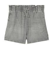 thumbnail: Grey denim meisjes s.Oliver short van denim met regular waist, elastische tailleband met koord en effen