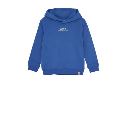 Daily7 hoodie blauw Sweater Jongens Katoen Capuchon Printopdruk