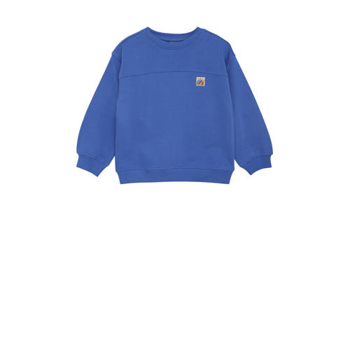 Daily7 sweater blauw Jongens Stretchkatoen Ronde hals Backprint - maat 92 afbeelding