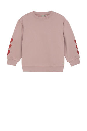 sweater met hartjes oudroze