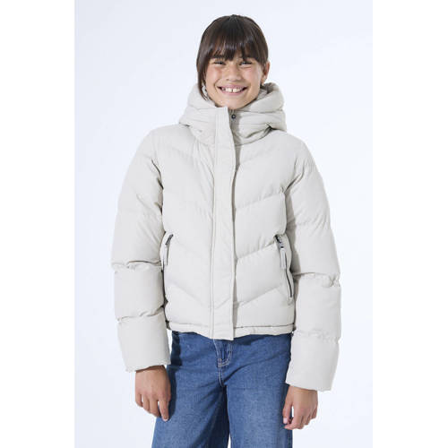 Garcia gewatteerde jas ecru Meisjes Polyester Capuchon Effen - maat 128/134 afbeelding