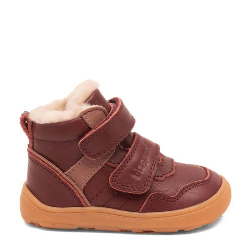 Bisgaard Barefoot Becky Lamb gevoerde leren sneakers bordeaux Rood Meisjes Leer - maat 25 afbeelding