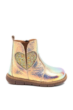 Maggie leren enkelboots goud metallic