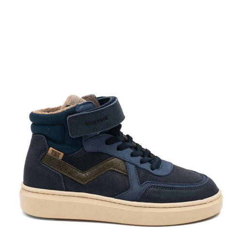 Bisgaard gevoerde leren sneakers donkerblauw Jongens Leer Meerkleurig - maat 34 afbeelding