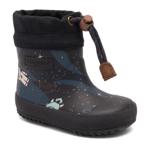Bisgaard regenlaarzen zwart/donkerblauw Jongens Rubber All over print