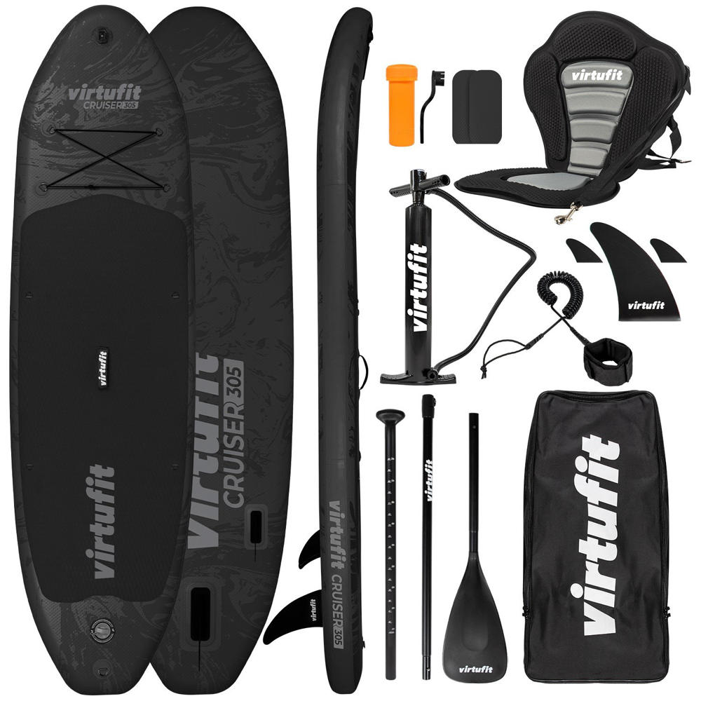 Virtufit  opblaasbaar supboard Cruiser 305 - Zwart