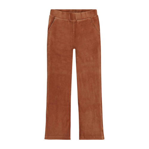 Tumble 'n Dry corduroy wide leg casual broek bruin Effen - maat 164 afbeelding