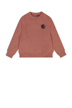 sweater met backprint oranje