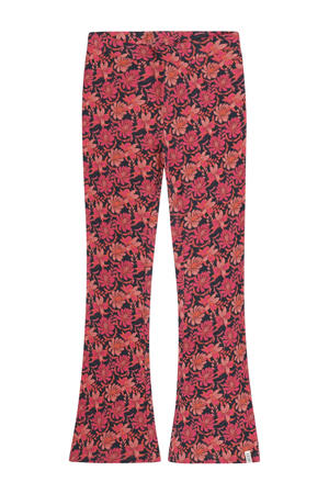 flared gebloemde casual broek roze