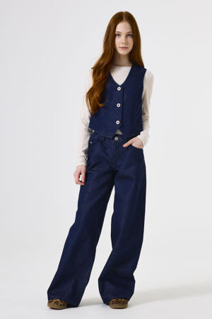 loose fit jeans dark blue denim