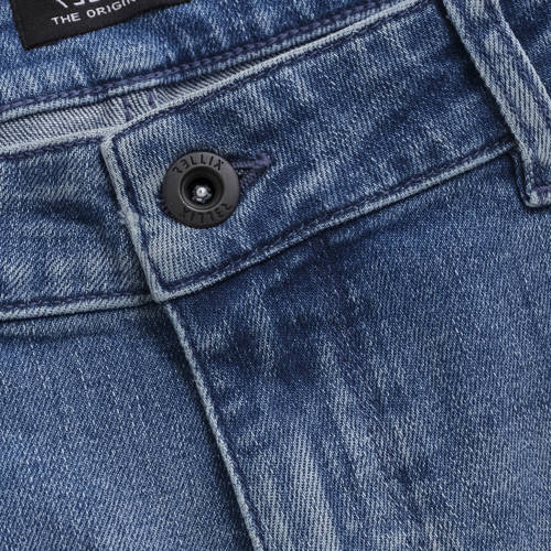 Rellix loose fit straight leg jeans medium blue denim Blauw Effen