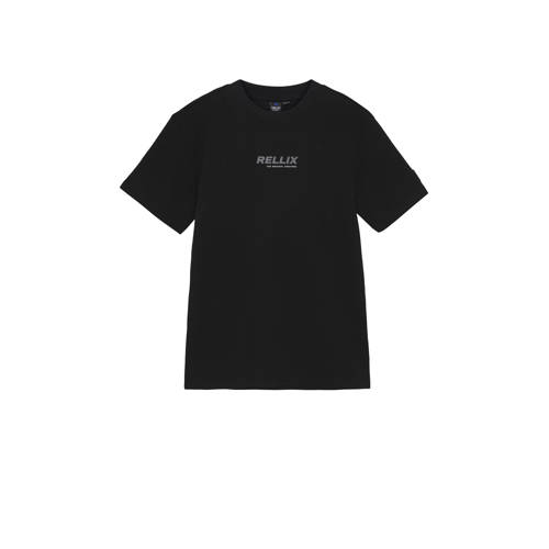 Rellix T-shirt zwart Jongens Katoen Ronde hals Effen - maat 152 afbeelding