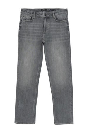 loose fit straight leg jeans grey denim
