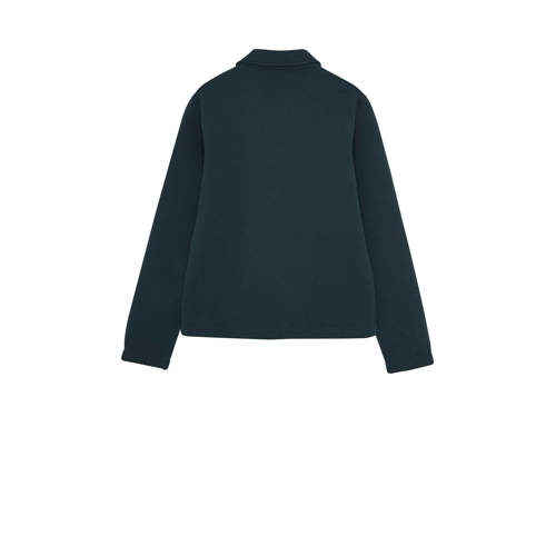 Rellix shacket donkergroen Jas Jongens Sweat Klassieke kraag Effen