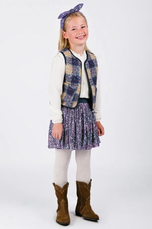 teddy gilet blauw
