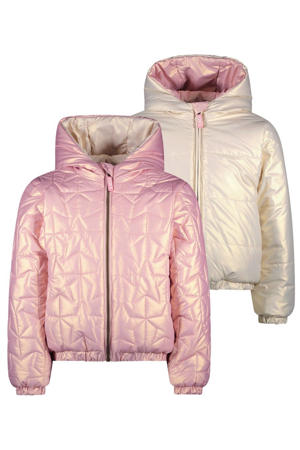 reversible jas winter roze/wit