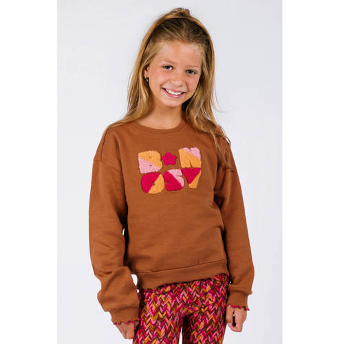 B.Nosy sweater bruin Tekst - maat 158/164 | Sweater van B.Nosy afbeelding