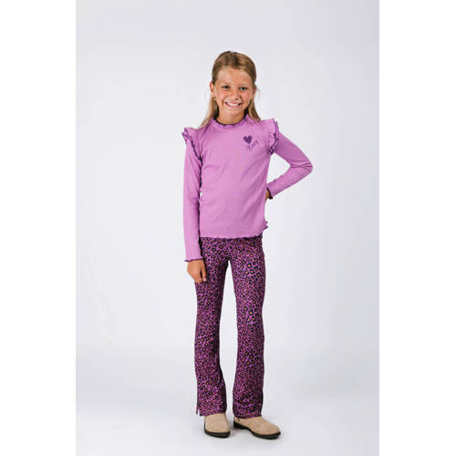 B.Nosy flared broek roze Meisjes Polyester Dierenprint - maat 146/152 afbeelding