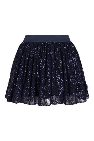 A-lijn rok met pailletten donkerblauw