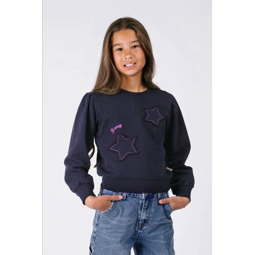 B.Nosy sweater blauw Meisjes Katoen Ronde hals Printopdruk - maat 134/140 afbeelding