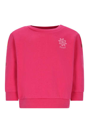 gebloemde sweater roze