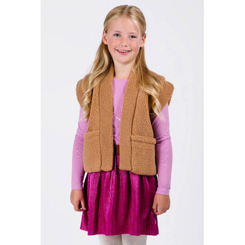 B.Nosy imitatiebont gilet lichtbruin Effen - maat 110/116 afbeelding