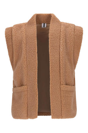 imitatiebont gilet lichtbruin