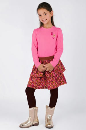 midi jurk roze