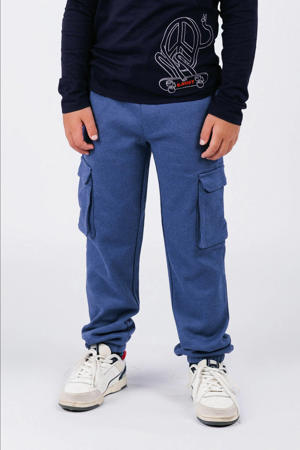 tapered cargo broek blauw