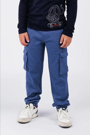 tapered cargo broek blauw