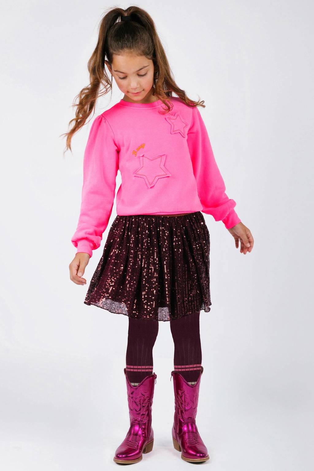 Studio AMAYA x Poespas korte rok met pailletten ecru Studio AMAYA x Poespas korte rok met pailletten ecru