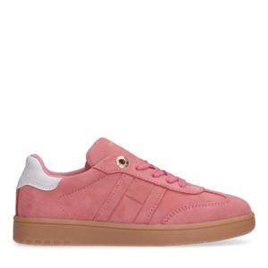   suède sneakers roze