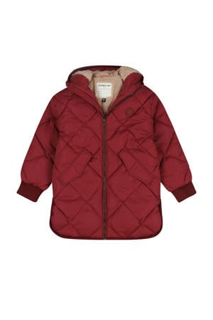 gewatteerde jas rood