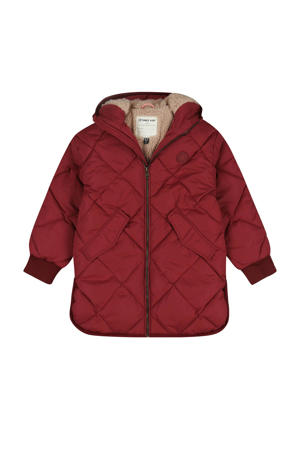 gewatteerde jas rood