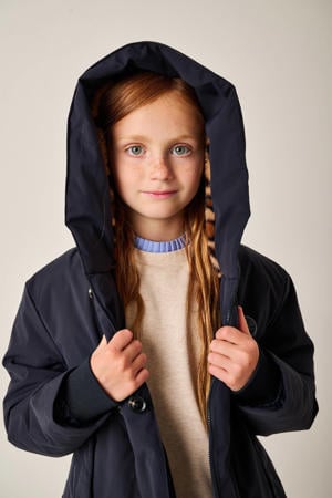 gewatteerde jas donkerblauw