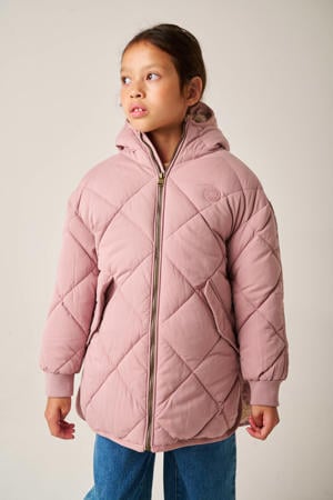 gewatteerde jas roze