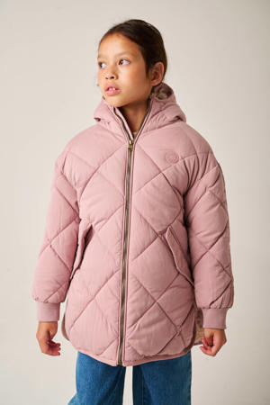 gewatteerde jas roze