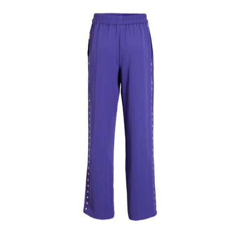 Orange Stars sportieve wide leg broek Celina paars Meisjes Polyester Effen