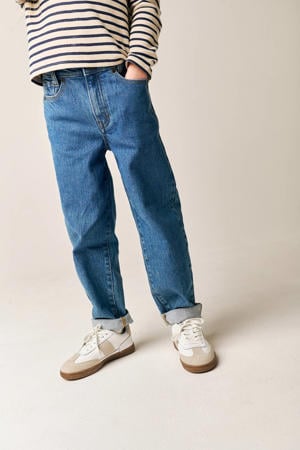 mom jeans medium blue denim