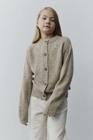 vest beige fijn gebreid