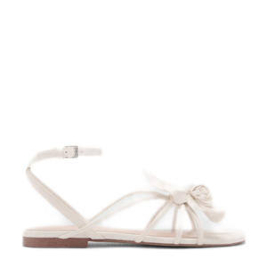   sandalen met bloem wit